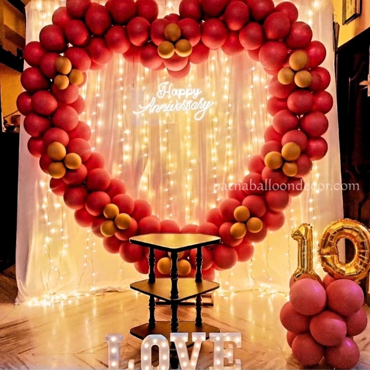 Golden Anniversary Celebration balloon decoration service in Patna