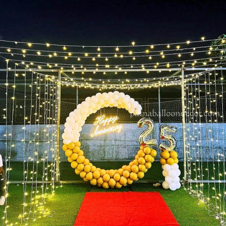 Royal Anniversary Celebration balloon decoration service in Patna